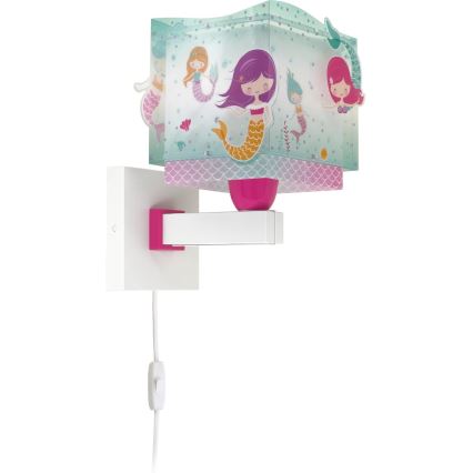 Dalber 63449 - Väggbelysning för barn MERMAIDS 1xE27/60W/230V