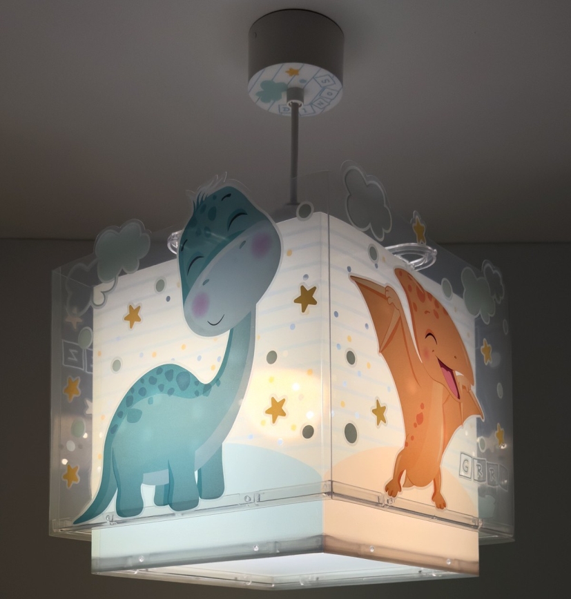 Dalber 63452 - Taklampa för barn BABY DINOS 1xE27/15W/230V flerfärgad