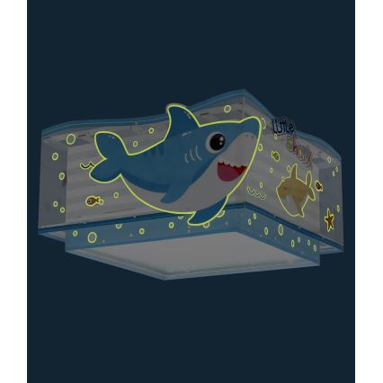 Dalber 63476 - Takbelysning för barn BABY SHARK 2xE27/60W/230V