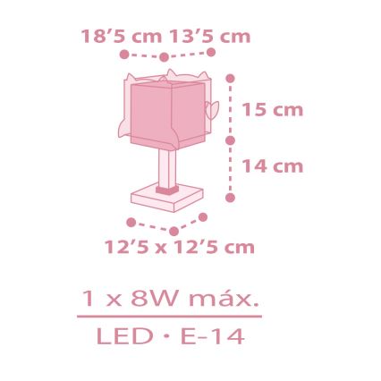 Dalber 64481 -  Lampa för barn LITTLE FRIENDS 1xE14/8W/230V