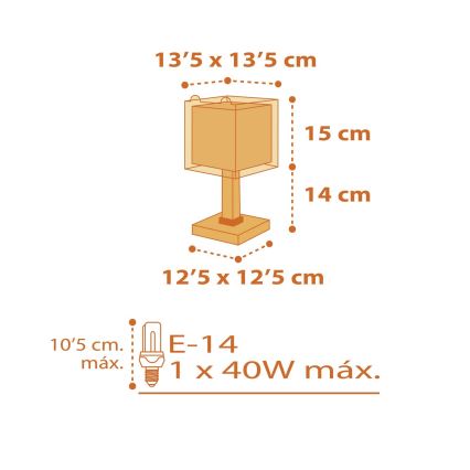 Dalber 64561 - Barn Lampa LITTLE TIGER 1xE14/40W/230V