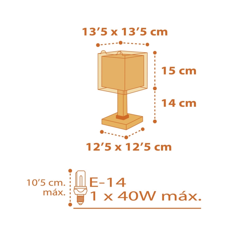 Dalber 64561 - Barn Lampa LITTLE TIGER 1xE14/40W/230V