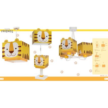 Dalber 64562 - Ljuskrona Barn LITTLE TIGER 1xE27/60W/230V
