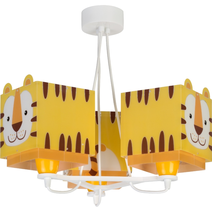 Dalber 64567 - Ljuskrona Barn LITTLE TIGER 3xE27/60W/230V