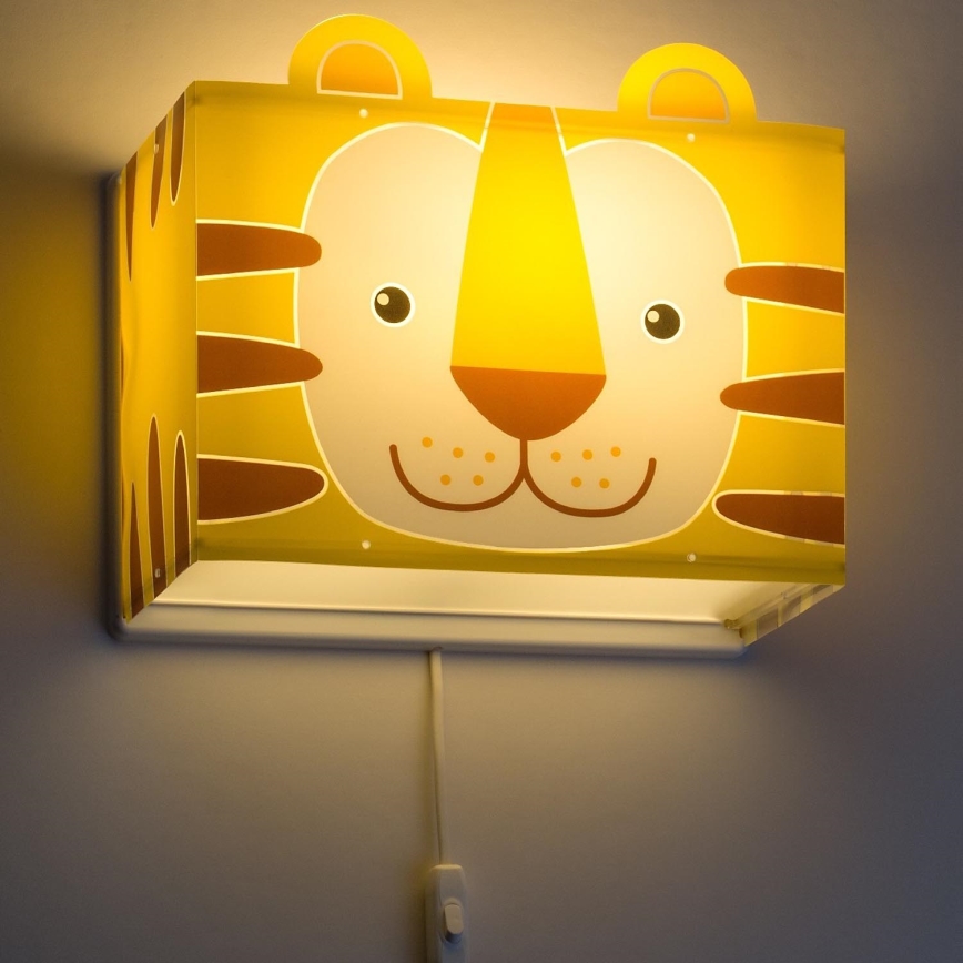 Dalber 64568 - Väggbelysning Barnrum LITTLE TIGER 1xE27/60W/230V