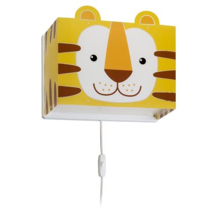 Dalber 64568 - Väggbelysning Barnrum LITTLE TIGER 1xE27/60W/230V