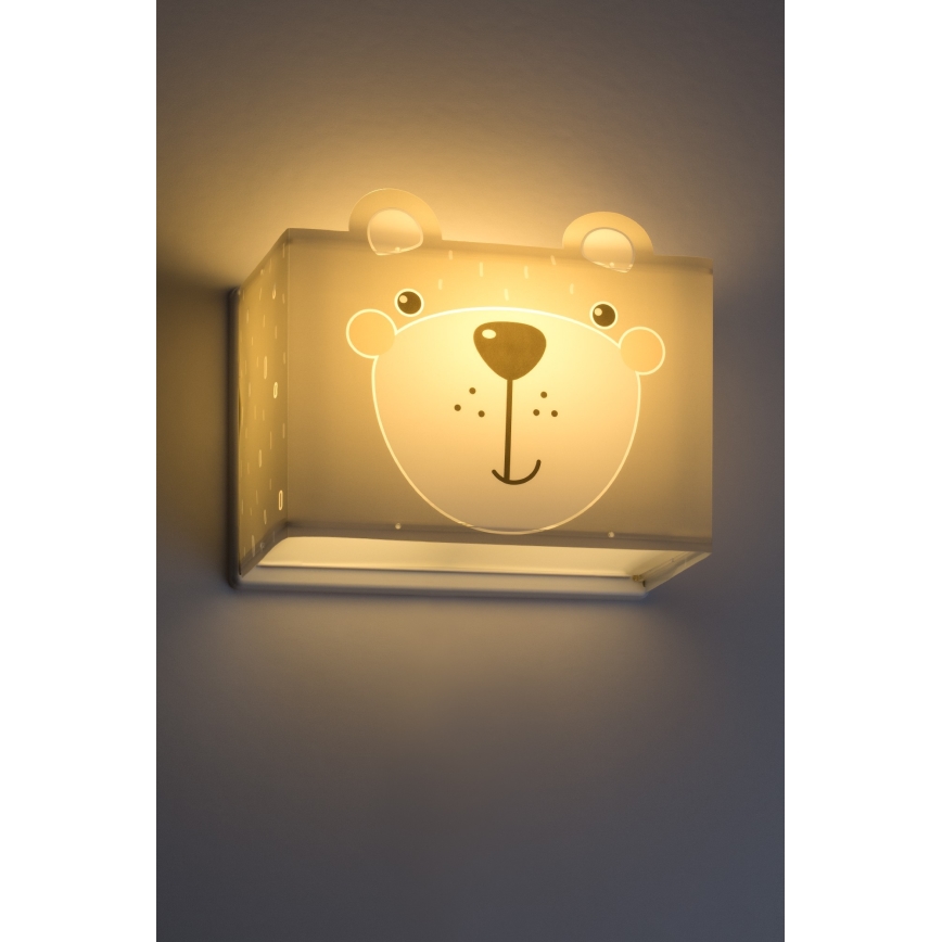Dalber 64578 - Väggbelysning Barnrum LITTLE TEDDY 1xE27/60W/230V