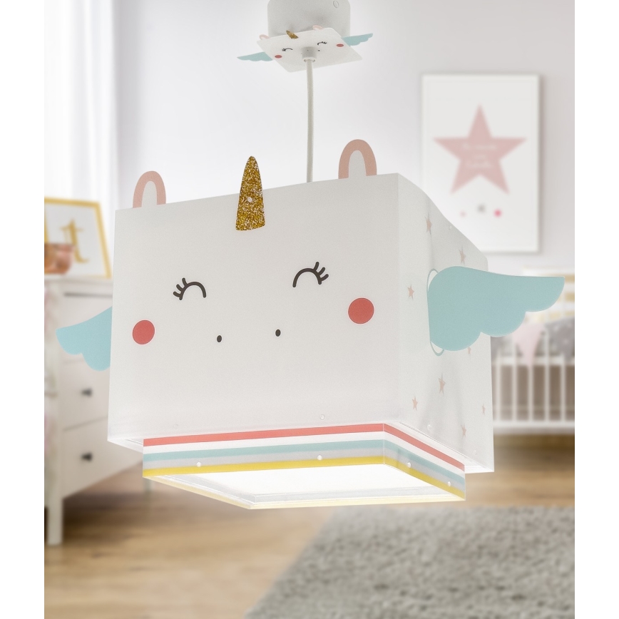 Dalber 64592 - Ljuskrona för barn LITTLE UNICORN 1xE27/15W/230V