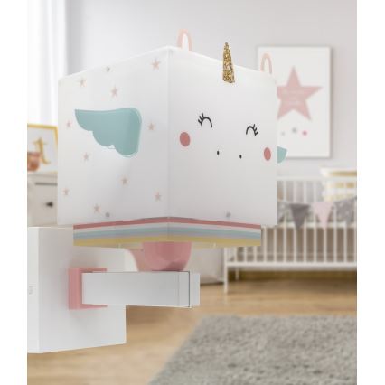 Dalber 64599 - Väggbelysning för barn LITTLE UNICORN 1xE27/15W/230V