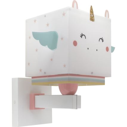 Dalber 64599 - Väggbelysning för barn LITTLE UNICORN 1xE27/15W/230V