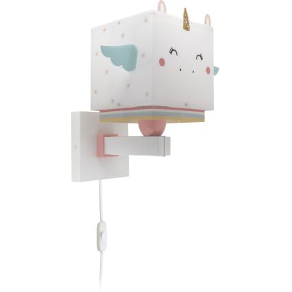 Dalber 64599 - Väggbelysning för barn LITTLE UNICORN 1xE27/15W/230V