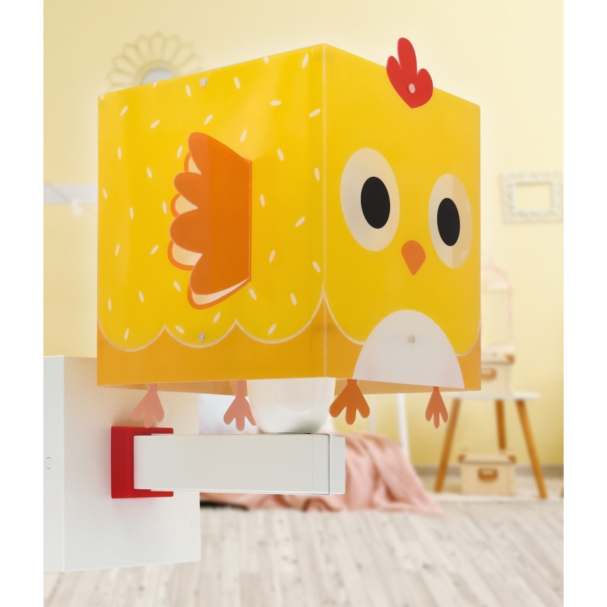 Dalber 64649 - Väggbelysning för barn LITTLE CHICKEN 1xE27/15W/230V