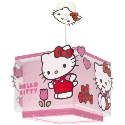 Dalber 73262 - HELLO KITTY taklampa för barn 1xE27/15W/230V rosa