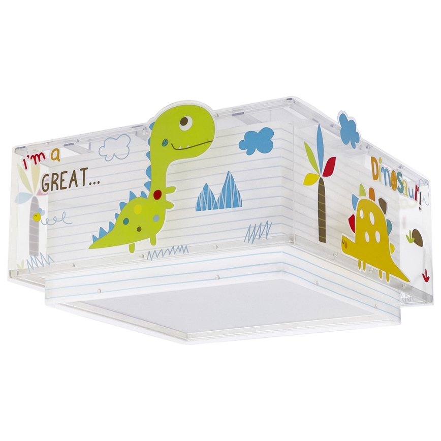 Dalber 73456 - Takbelysning för barn DINOS 2xE27/60W/230V