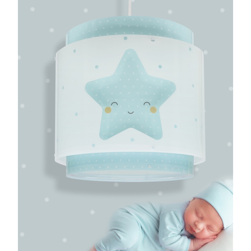 Dalber 76012T - Ljuskrona för barn BABY DREAMS 1xE27/15W/230V blå