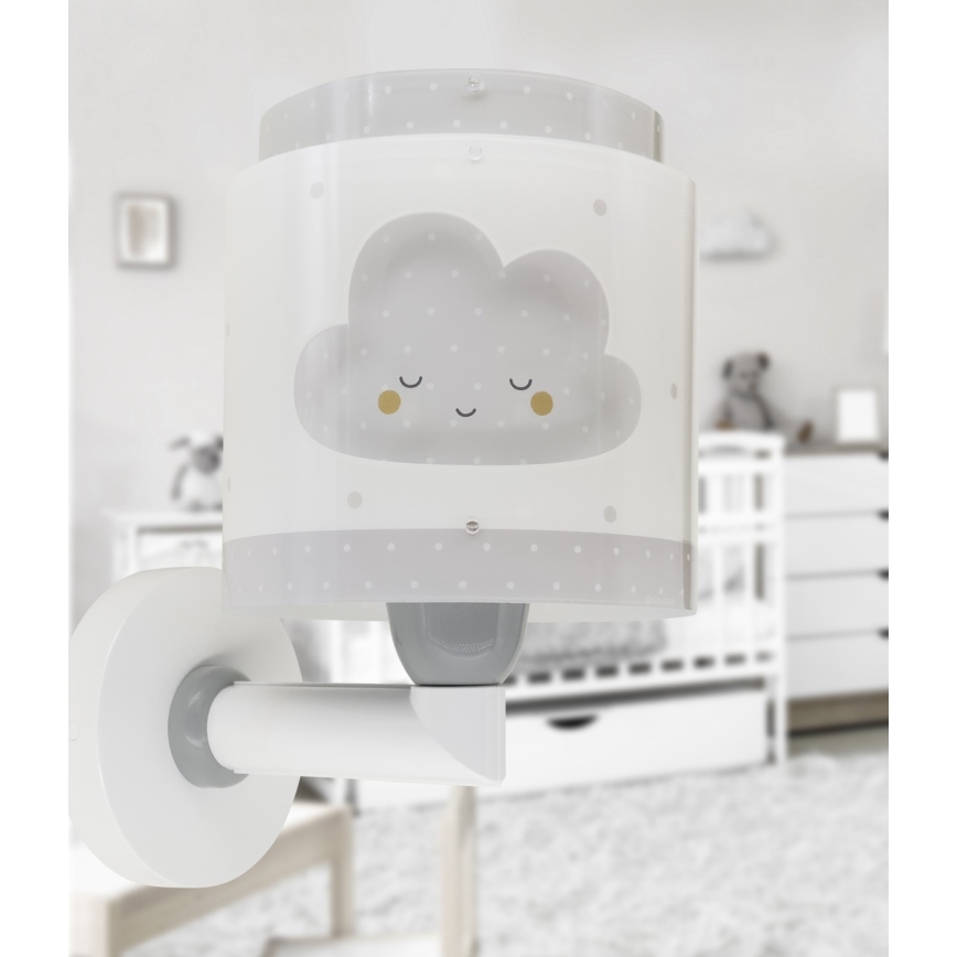 Dalber 76019E - Väggbelysning för barn BABY DREAMS 1xE27/15W/230V grå