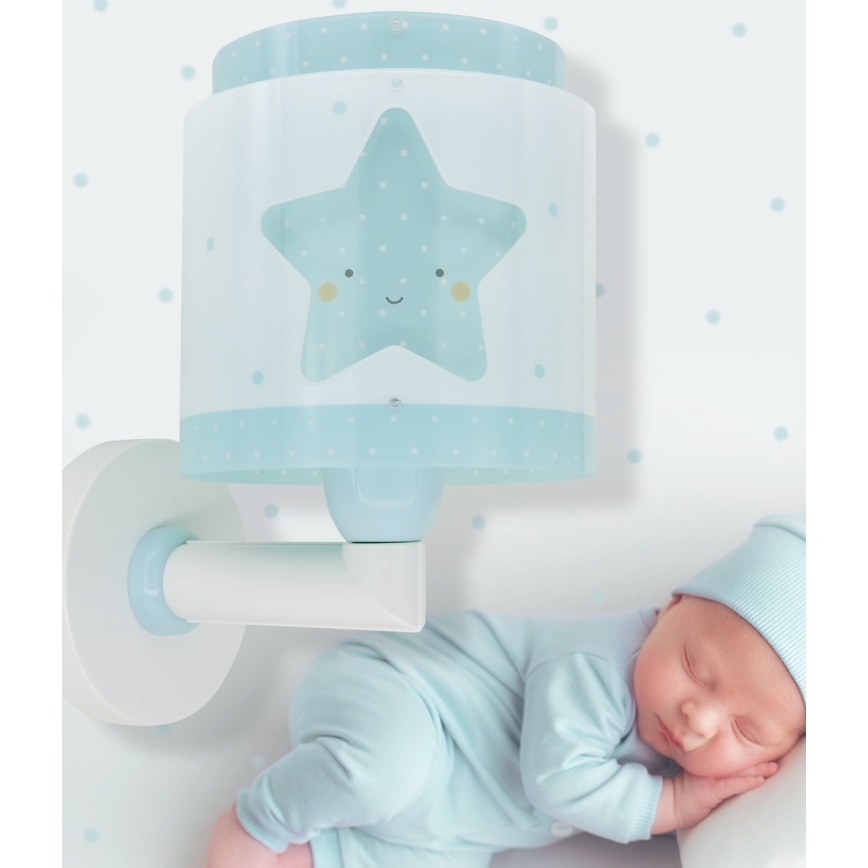 Dalber 76019T - Väggbelysning för barn BABY DREAMS 1xE27/15W/230V blå
