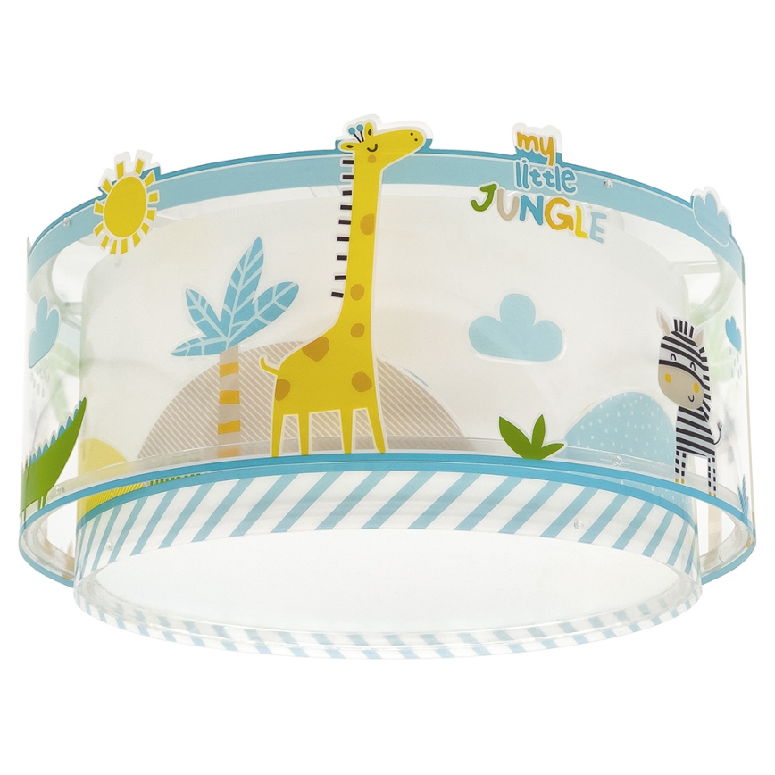 Dalber 76116 - Takbelysning för barn JUNGLE 2xE27/15W/230V