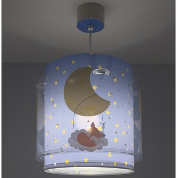 Dalber 76632 - Barntaklampa MOON DREAMS 1xE27/15W/230V blå