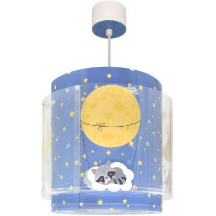 Dalber 76632 - Barntaklampa MOON DREAMS 1xE27/15W/230V blå