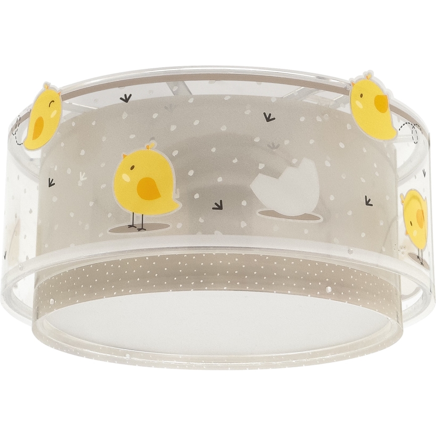 Dalber 76876 - Takbelysning för barn BABY CHICK 2xE27/15W/230V