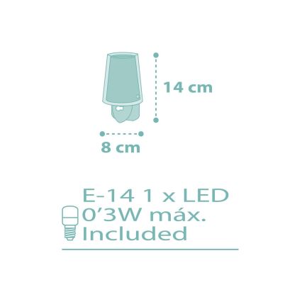 Dalber 81175H - LED-lampa Uttag  DREAM FLOWERS 1xE14/0,3W/230V