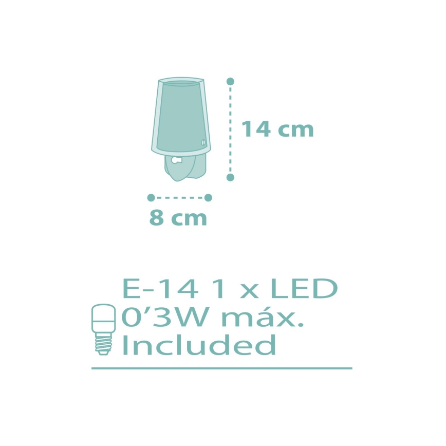 Dalber 81175H - LED-lampa Uttag  DREAM FLOWERS 1xE14/0,3W/230V