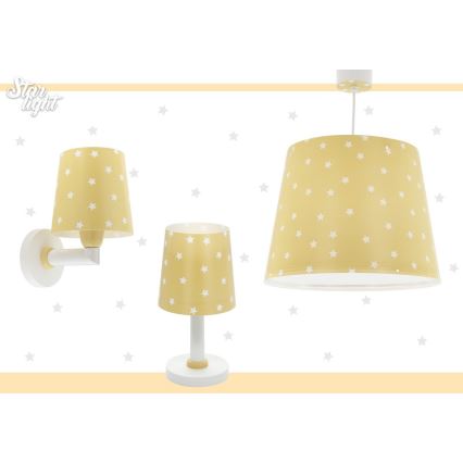 Dalber 82212A - Takkrona för barn  STAR LIGHT 1xE27/60W/230V gul 