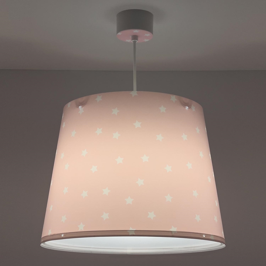Dalber 82212S - Takkrona för barn  STAR LIGHT 1xE27/60W/230V rosa 