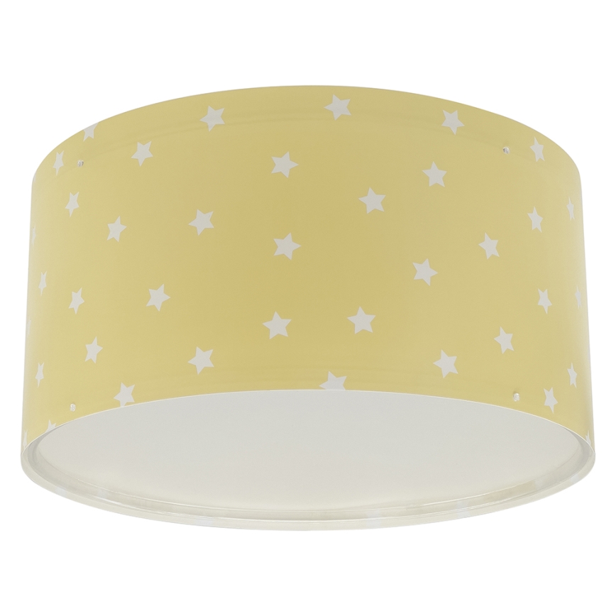 Dalber 82216A - Takbelysning för barn STAR LIGHT 2xE27/60W/230V gul