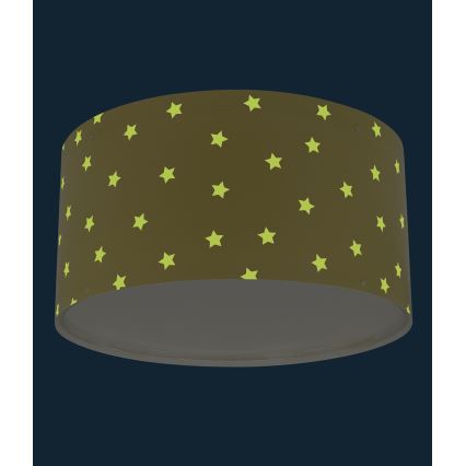 Dalber 82216A - Takbelysning för barn STAR LIGHT 2xE27/60W/230V gul