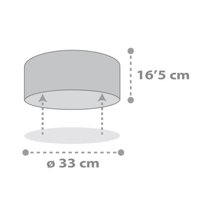 Dalber 82216B - Takbelysning för barn STAR LIGHT 2xE27/60W/230V vit