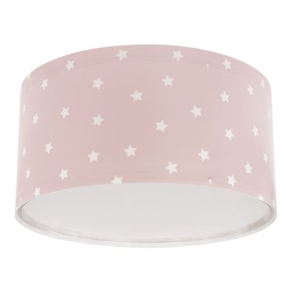 Dalber 82216S - Takbelysning för barn STAR LIGHT 2xE27/60W/230V rosa