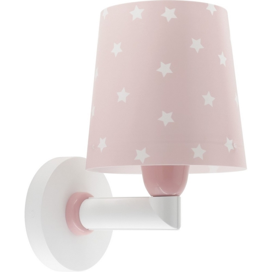 Dalber 82219S - Vägglampa för barn  STAR LIGHT 1xE27/60W/230V rosa