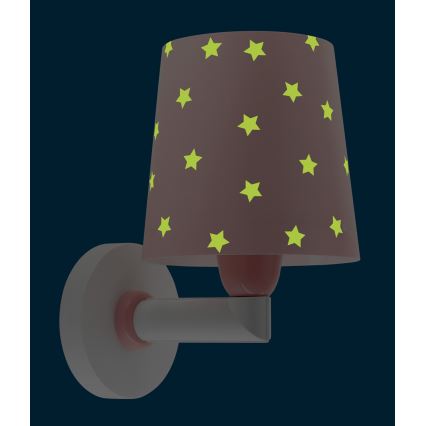 Dalber 82219S - Vägglampa för barn  STAR LIGHT 1xE27/60W/230V rosa