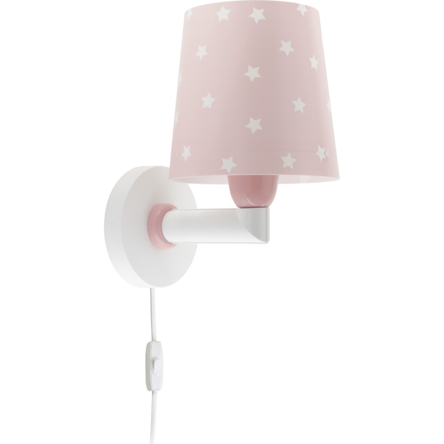 Dalber 82219S - Vägglampa för barn  STAR LIGHT 1xE27/60W/230V rosa