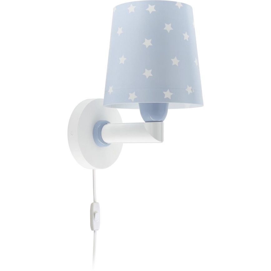 Dalber 82219T - Vägglampa för barn  STAR LIGHT 1xE27/60W/230V blå 