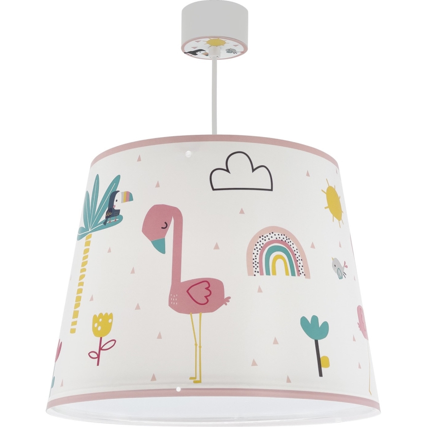 Dalber 82462 - Ljuskrona för barn FLAMINGO 1xE27/15W/230V