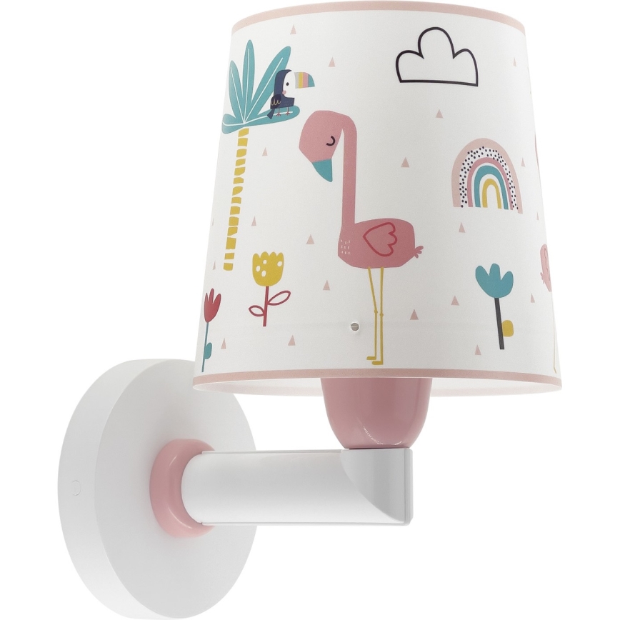 Dalber 82469 - Väggbelysning för barn FLAMINGO 1xE27/15W/230V