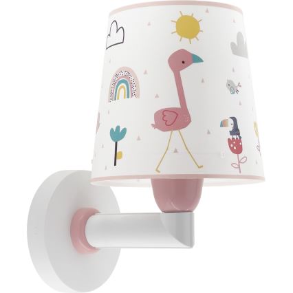 Dalber 82469 - Väggbelysning för barn FLAMINGO 1xE27/15W/230V
