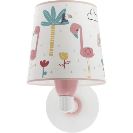 Dalber 82469 - Väggbelysning för barn FLAMINGO 1xE27/15W/230V