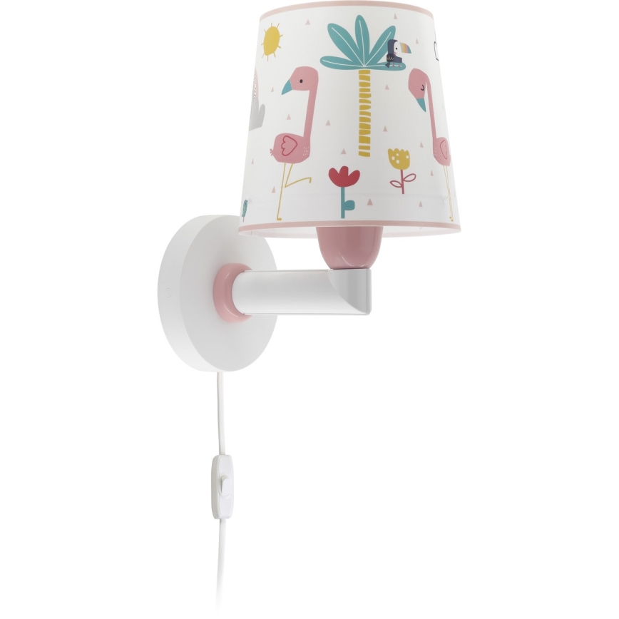 Dalber 82469 - Väggbelysning för barn FLAMINGO 1xE27/15W/230V