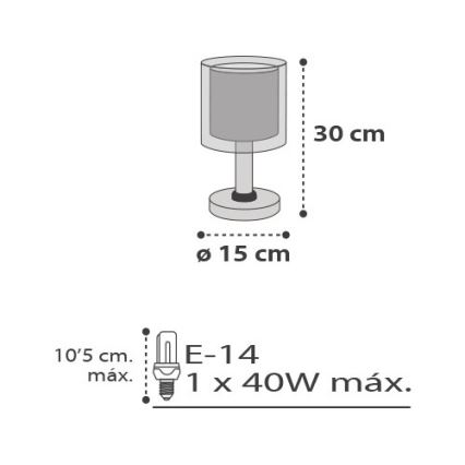 Dalber D-41411E - Barn Bordslampa CLOUDS 1xE14/40W/230V