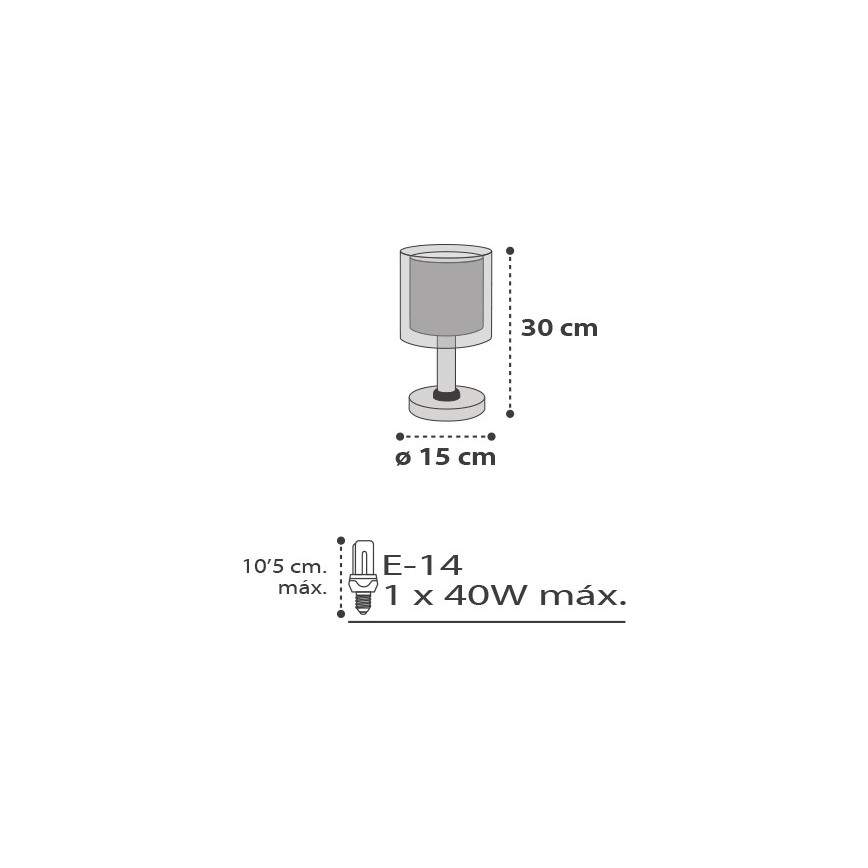 Dalber D-41411E - Barn Bordslampa CLOUDS 1xE14/40W/230V