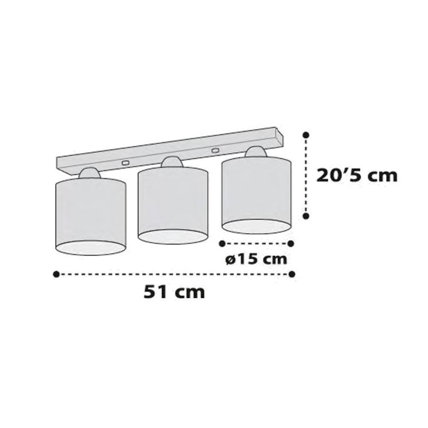 Dalber D-41413H - Barn Takbelysning CLOUDS 3xE27/60W/230V