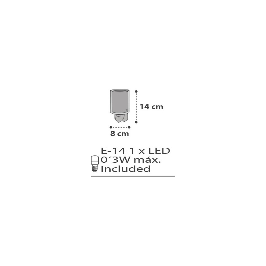 Dalber D-41415E - LED-lampa Uttag  CLOUDS 1xE14/0,3W/230V
