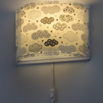 Dalber D-41418E - Väggbelysning Barnrum CLOUDS 1xE27/60W/230V