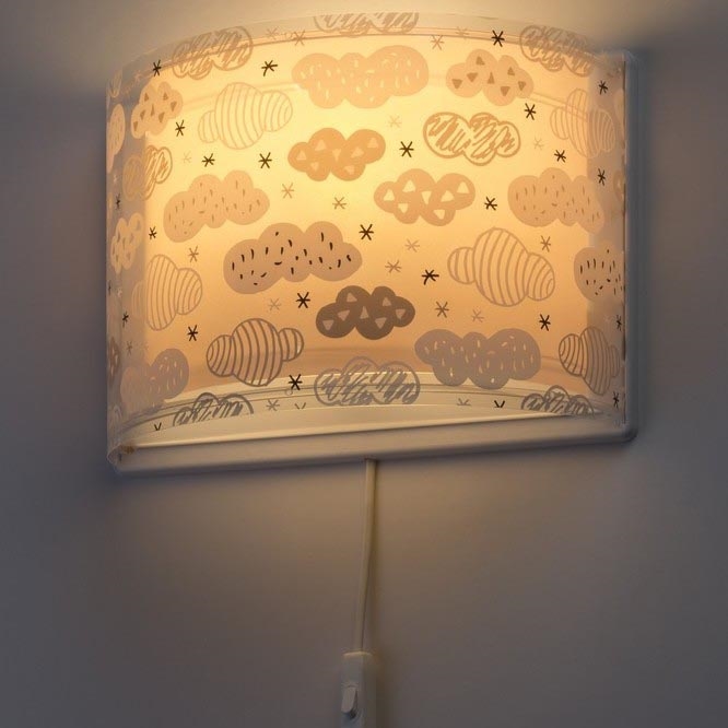 Dalber D-41418S - Väggbelysning Barnrum CLOUDS 1xE27/60W/230V