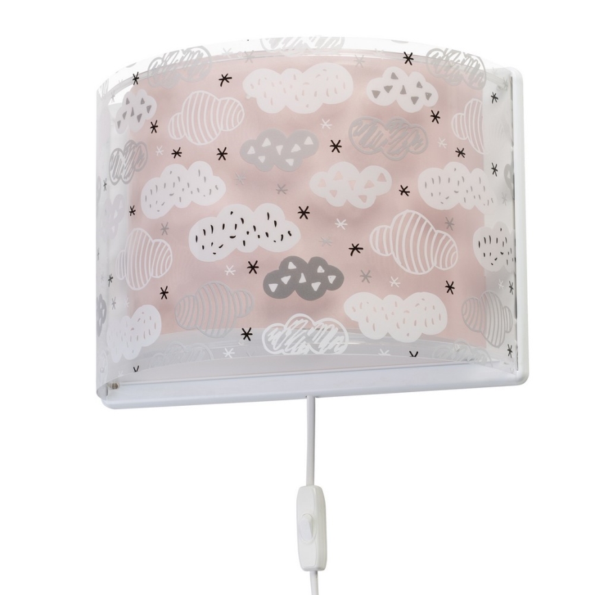 Dalber D-41418S - Väggbelysning Barnrum CLOUDS 1xE27/60W/230V