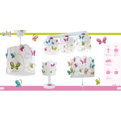 Dalber D-62143 - Barn Takbelysning BUTTERFLY 3xE27/60W/230V